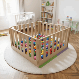 Corralito Bebe Niños Montessori Madera 1.20mtx1.00mtx0.60mt