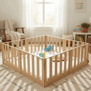 Corralito Bebe Niños Montessori Madera 1.50mtx1.50mtx0.55mt