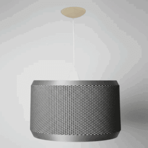 Lampara Colgante 3D RATAN GRIS